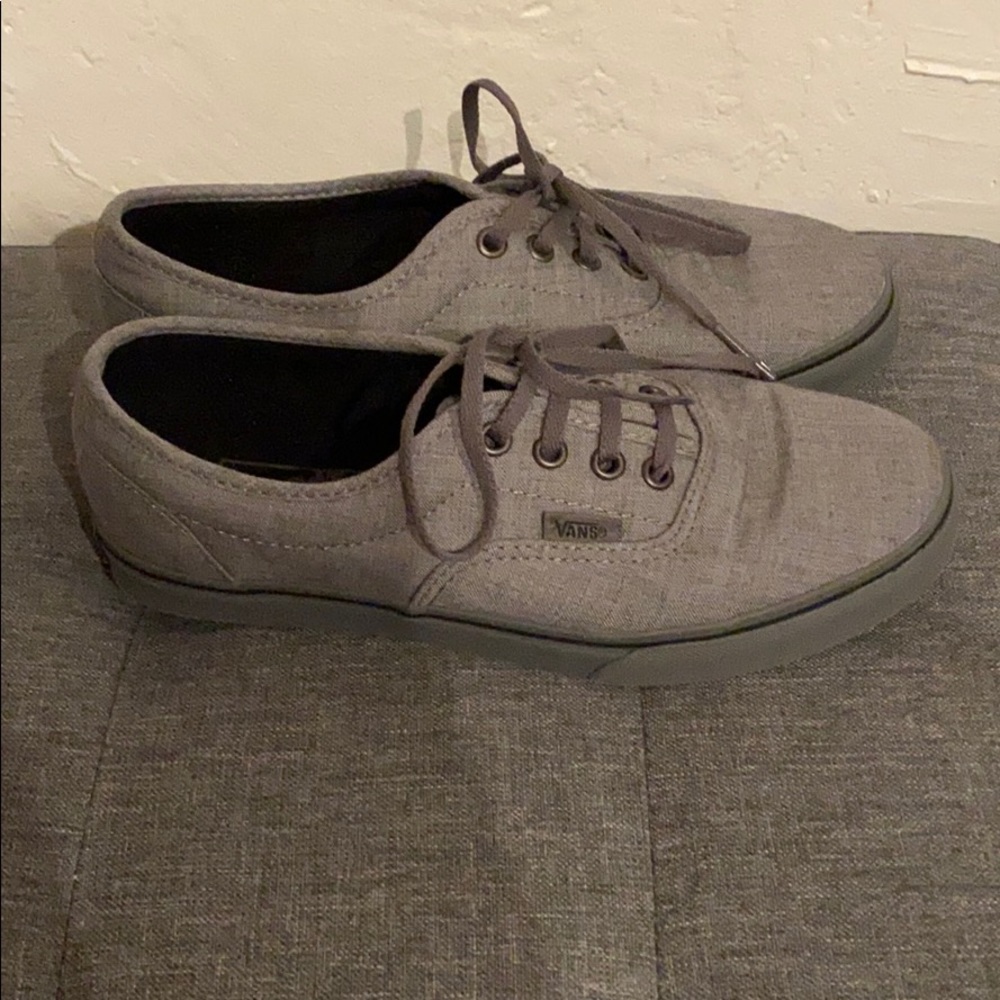 Grey Vans with Grey Bottoms